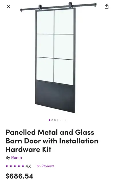 Renin Brand Interior Barn Door with Hardware, View more