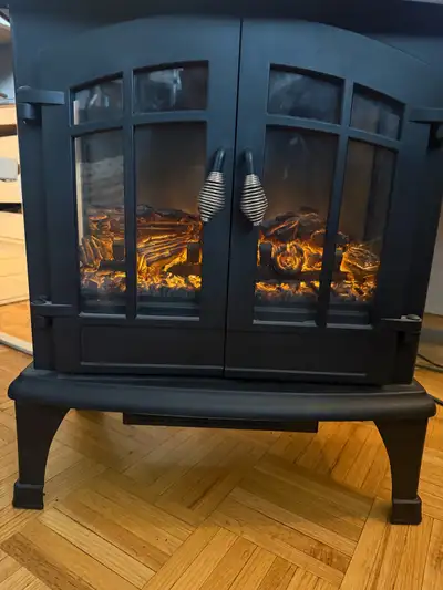 Electric Fireplace Stove in Black, View more