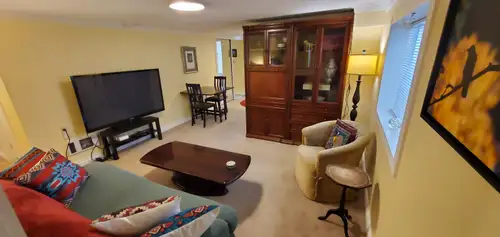 Fully furnished, decorated, and renovated, grade level not subterranean, full height ceilings, brigh...