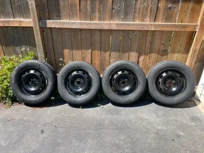 These came off of my 2008 Jetta City. They are steel rims with Michelin X-ICE tires on them. They ha...
