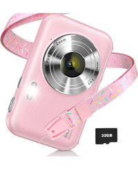 New Digital Camera, FHD 1080P Kids Camera 44MP Point Shoot Camer