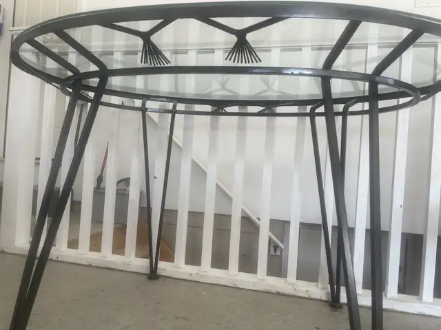 Wrought Iron Oval Glass Table/ 2 Chairs Patio/Kitchen in Patio & Garden Furniture in Owen Sound - Image 11