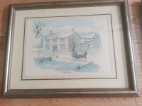 VINTAGE David Brown Milne "Burwick House" drawing,