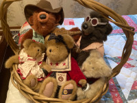 Collector bears in basket