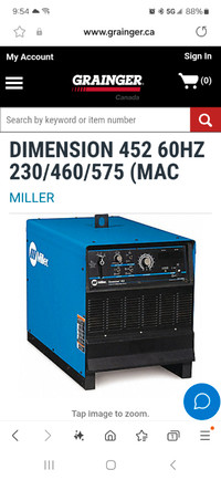 Miller Dimension 452 Welder w/cables and wire feeder