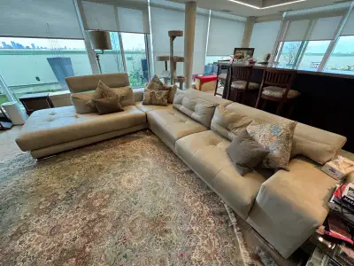 Art Shoppe Italian Leather Sectional, View more