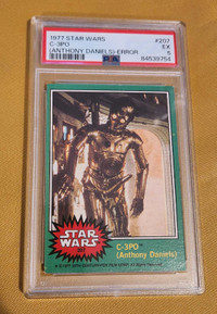 Vintage star wars Topps c3po card error 