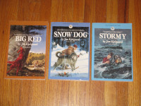 3 Jim Kjelgaard Dog Books Big Red, Snow Dog & Stormy