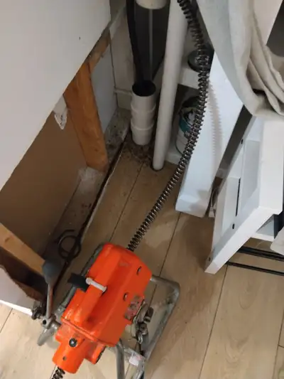 DRAIN SNAKE ROUGH IN WASHROOM SUMP PUMP ISSUE WATERPROOFING WET, View more