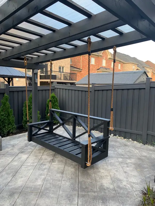 Custom made porch swings chairs benches custom furniture in Dining Tables & Sets in Markham / York Region - Image 9