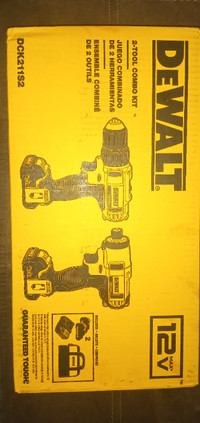 Dewalt Drill & Driver, 12V Lithium ion batteries (2), Dewalt bag