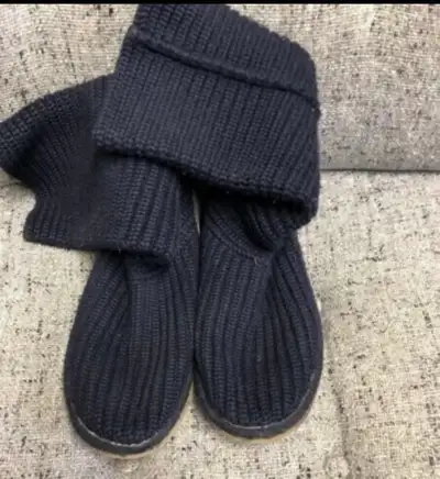 UGG Girls Boots Navy Blue Woven for sale., View more