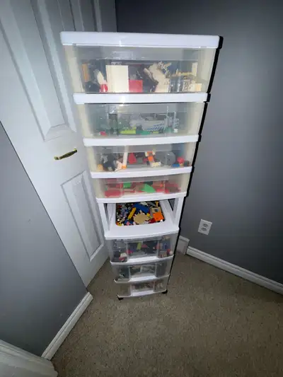 7 bins of legos 230$, View more