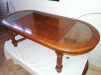 Magnifique table basse antique en chêne massif/oak coffee table
