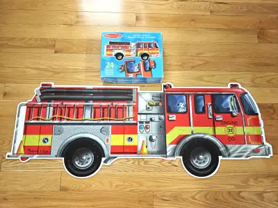 Melissa & Doug Giant Fire Truck Floor Puzzle with Box - Complete, View more