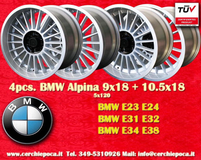 Alpina 9x18 10.5x18 BMW E34 E24 E23 E32 E31 E38 wheels dans Autres pièces et accessoires  à Ville de Montréal