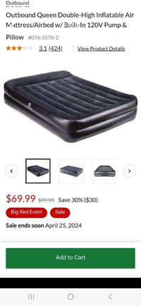 Queen size air mattress