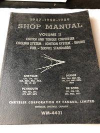 1957-1959 CHRYSLER FACTORY VOL II SERVICE MANUAL #M0352