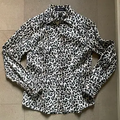 Pink Tartan Leopard Print Fitted Shirt Blouse100% Cotton-Size 0, View more