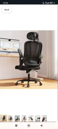 Ergonomic Mesh Office Chair, High Back Home Desk Chair with Flip