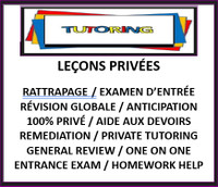 Tutorat :Français Anglais Math. Rattrapage:Primaire & Secondaire