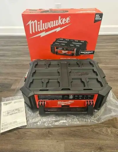 Brand new Milwaukee M18 Packout AM/FM Radio bluetooth, View more