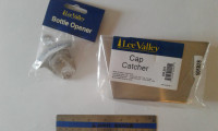 LEE VALLEY BOTTLE OPENER & CAP CATCHER -new never used-unopened