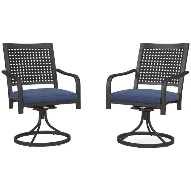 Patio Swivel Chairs with Cushion, Outdoor Swivel Rocker  in Patio & Garden Furniture in Markham / York Region - Image 10