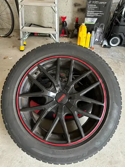 **NEGOTIABLE** Selling my set of winter tires on Touren rims used on a 2018 GLA45 AMG. I no longer o...