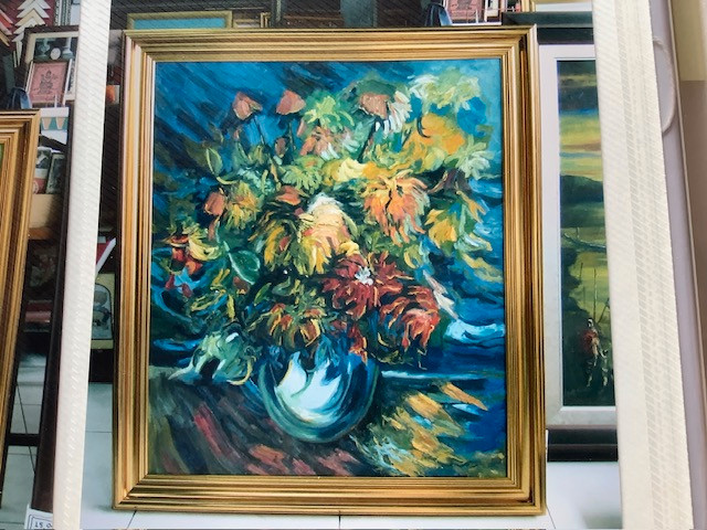 Multiple large oil paintings of flowers in Arts & Collectibles in Gatineau
