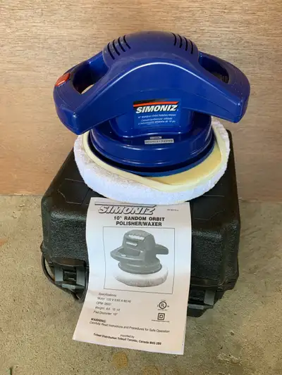 Simoniz 10” random orbit polisher/waxer with case. If ad is up, item is available. So don't bother a...