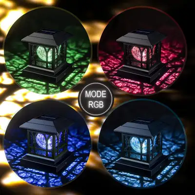 Condition - New Brighten your outdoor space with the Solar Post Cap Lights in Warm White & RGB—an 8-...