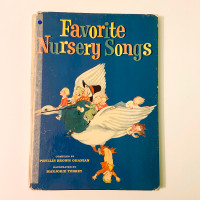 Vintage 1956 Favorite Nursery Songs Book Phyllis Brown