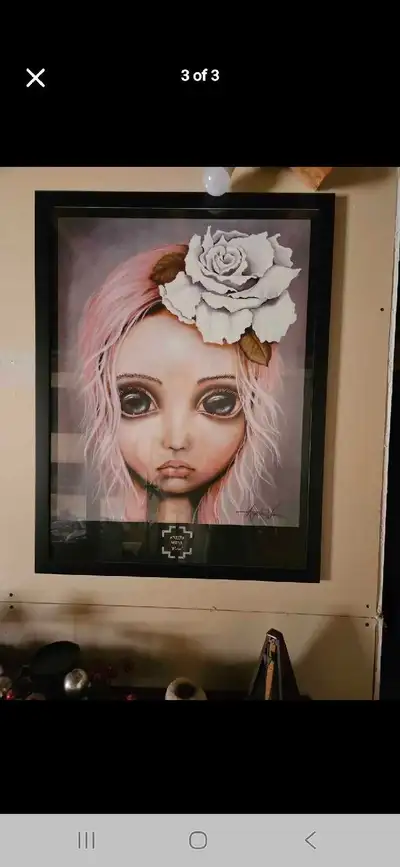 This is an Angelina Wrona framed picture. It is in used, but good, condition, and would make a great...