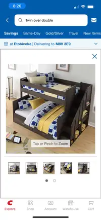 Bunk bed twin over double 