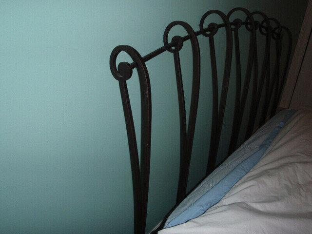 Wrought Iron Scroll Headboard (for Queen frame) in Beds & Mattresses in Moncton - Image 4