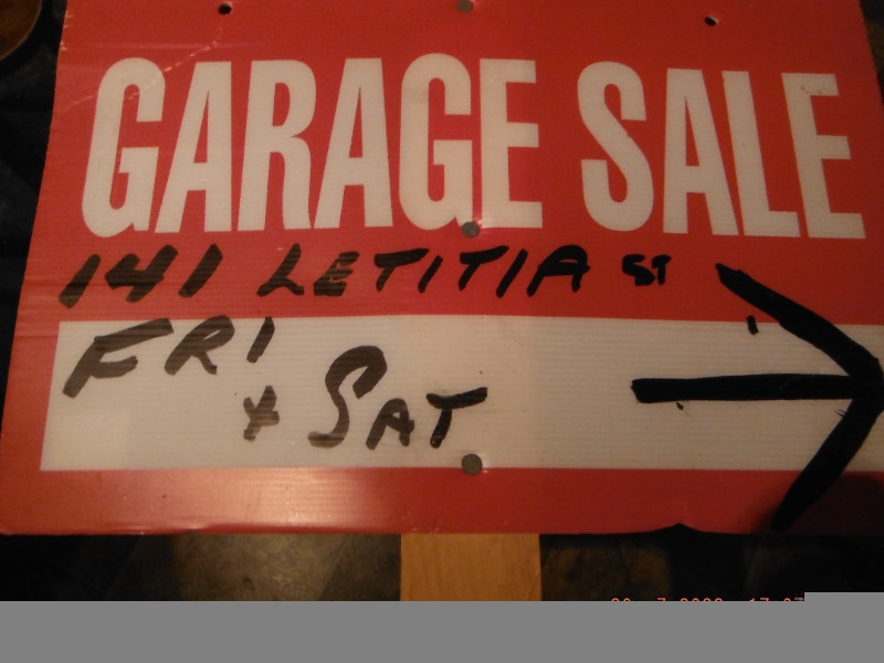 GARAGE SALE 141 LETITIA ST. MOVING SALE FRIDAY AND SATURDAY | Garage