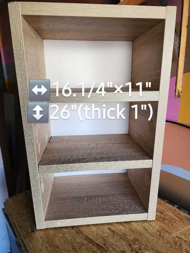 Bookshelf/ thick 1" ↔️16.1/4"×11"×↕️26"