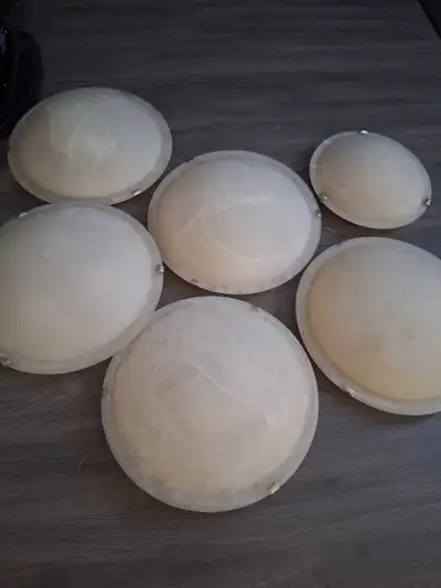 5 - 16" & 1 - 12" Frosted Ceiling Lights, View more