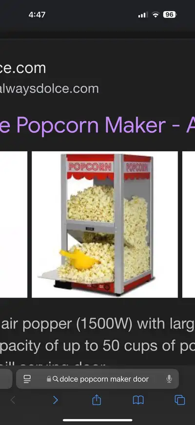 popcorn machine , View more
