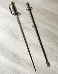 Antique Sword with Scabbard Sword with scabbard, circa 1860. Ap