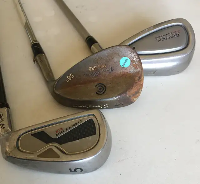 3-Piece Golf Club Lot - Cleveland Wedge, Yonex & Genex Irons in Golf in City of Toronto - Image 4
