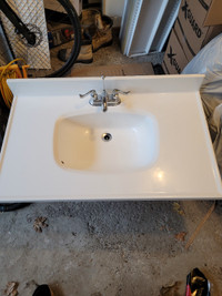 1 piece bathroom vanity countertop 36 inches with faucet