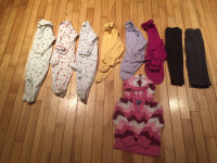 Girls 24 month lot (sleepers, long sleeve onsies and pants)