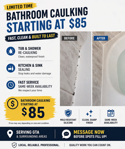 RE-CAULKING TUB & SHOWER, View more