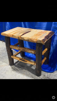 Handmade log table