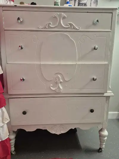 This vintage furniture item is a chiffonier made with oriental veneer, specifically identified by th...