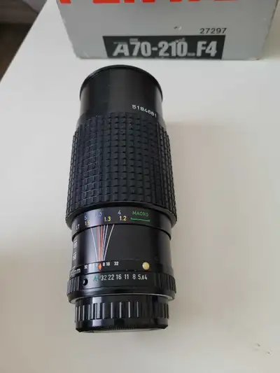 Pentax-A Zoom 70-210mm f/4 lens, View more