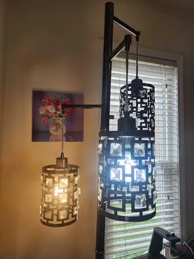 Modern Metal and Crystal Floor Lamp, View more