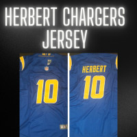 Justin Herbert Dark Blue Los Angeles Chargers Jersey Medium